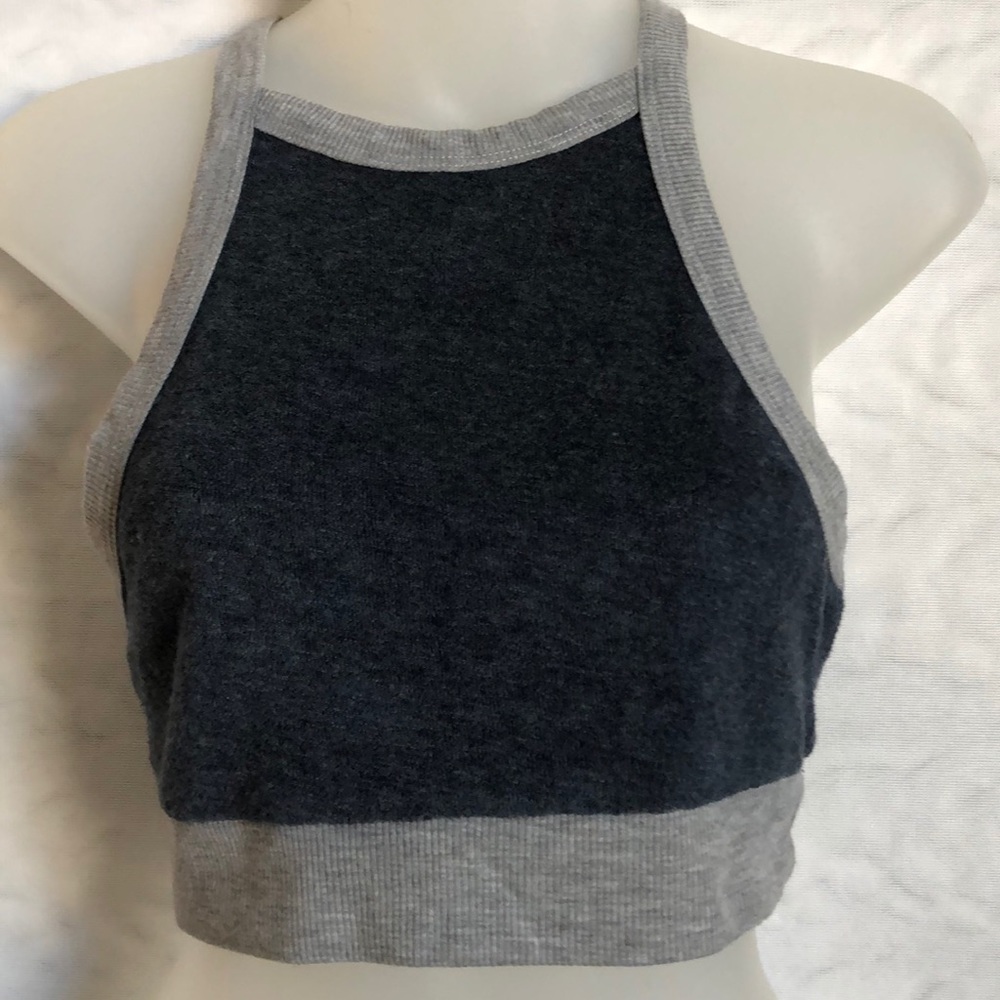 Crop Tank Top with Crisscross Back